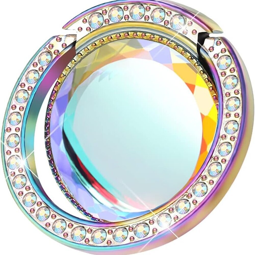 Iridescent Glitter Bling Bling Phone Ring Holder,Sparkle Phone Ring Grip Artific